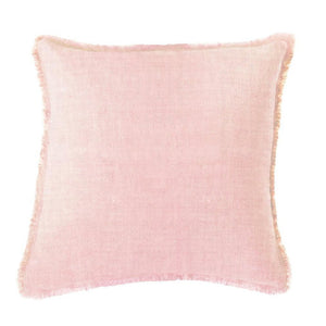 Linen made Throw Pillow in Pink Color. Dimensions 20" x 20" and 26" x 26". 