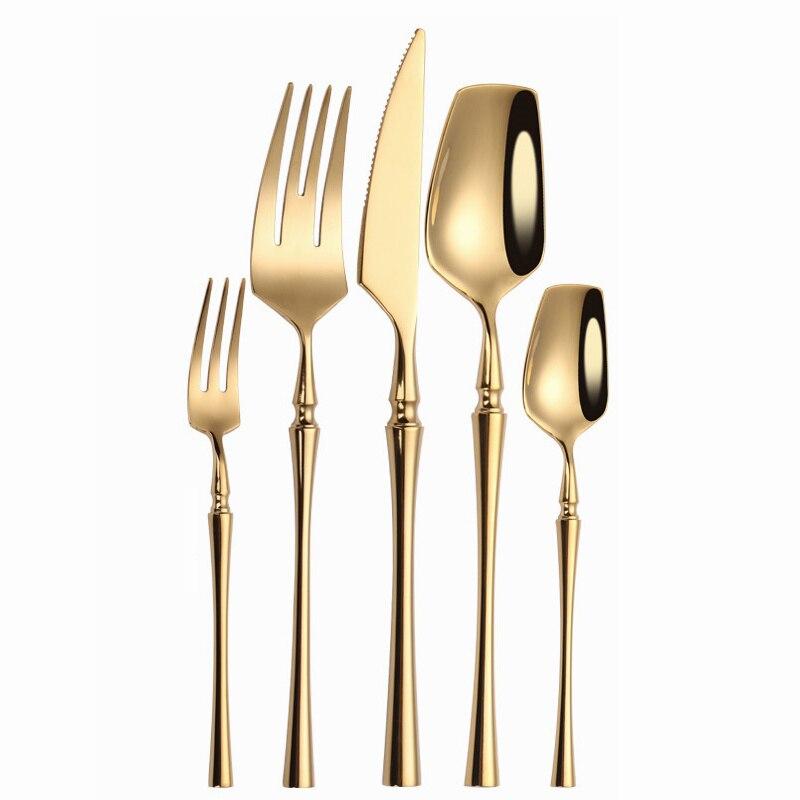 Evangeline Matte Flatware Set 24-Piece - Gold