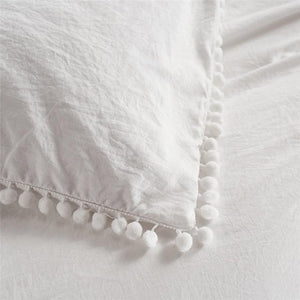 White pillow covers.