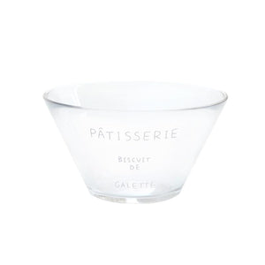 French Letter Glass Bowl