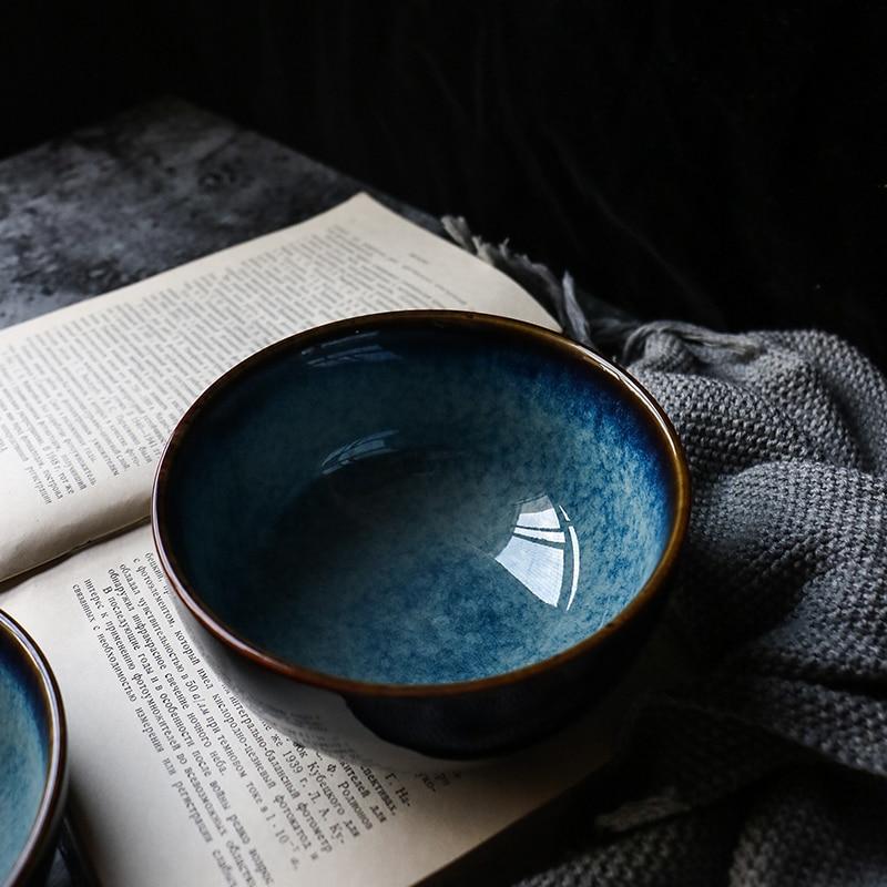 Glazed Blue Eye Of Cat Bowl.