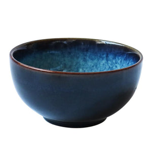 Glazed Blue Eye Of Cat Bowl.