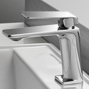 Chrome Mary Bathroom Faucet made of solid brass with ceramic valve.