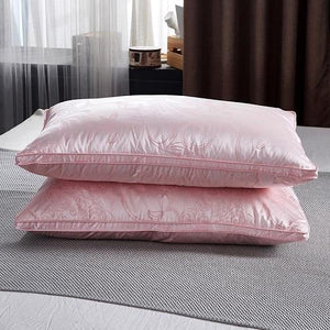 Pink Vincenzo Goose Down Pillows.