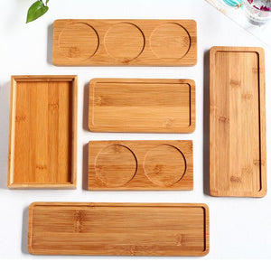 Wooden Bamboo Sushi and Fruits Trays.