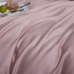 MistyRose Grace Silk Duvet Cover Set (Premium Egyptian Cotton) 600TC