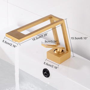 Gold Color Amelia Bathroom Faucet Dimensions.