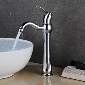 Lily Single-Hole Vintage Bathroom Faucet in chrome color.