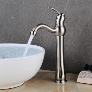 Lily Single-Hole Vintage Bathroom Faucet in chrome color.