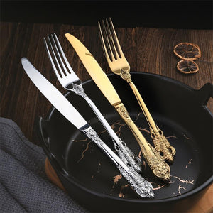 Forks and Knives of Caroline Royal Flatware Set.