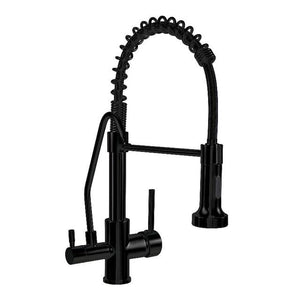 Black color Abraham pull down kitchen faucet with filter.