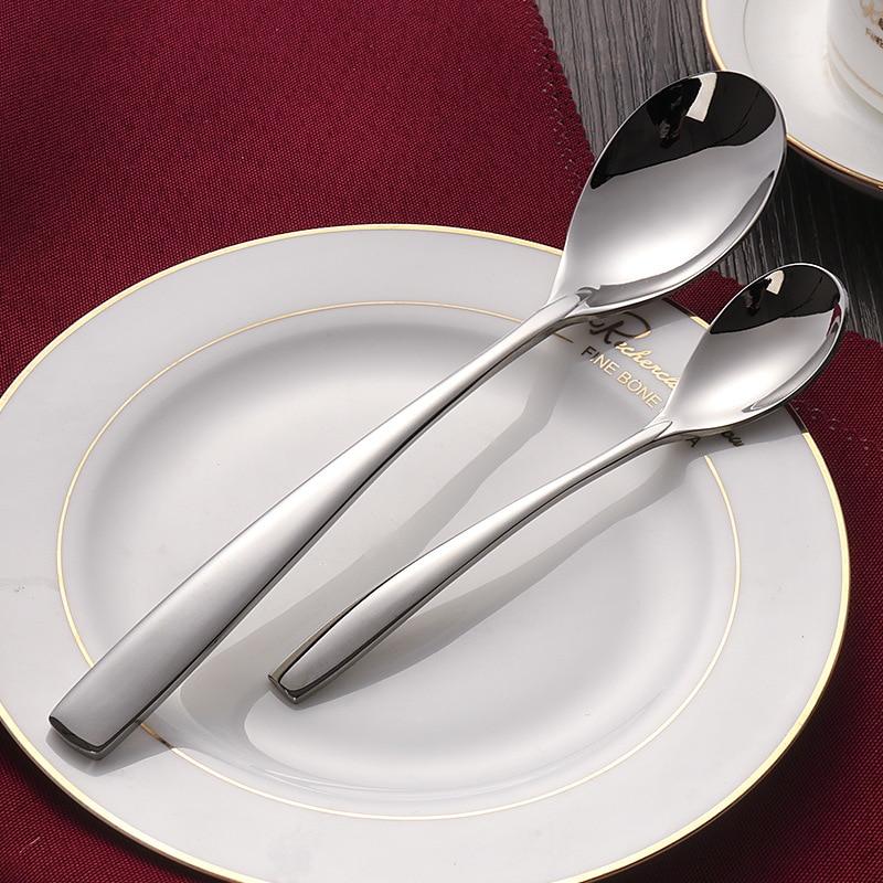 Home And Tower  Evangeline Matte Flatware Set 24-Piece