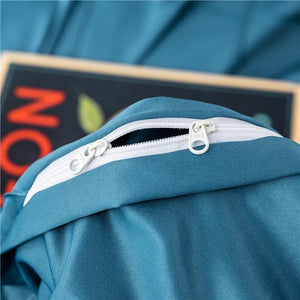 White zipper used in microfiber bed sheets.
